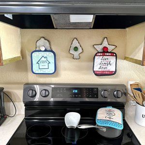 Set of 3 Oversized Galvanized Zinc Finish Christmas Cookie Cutter Wall Hooks